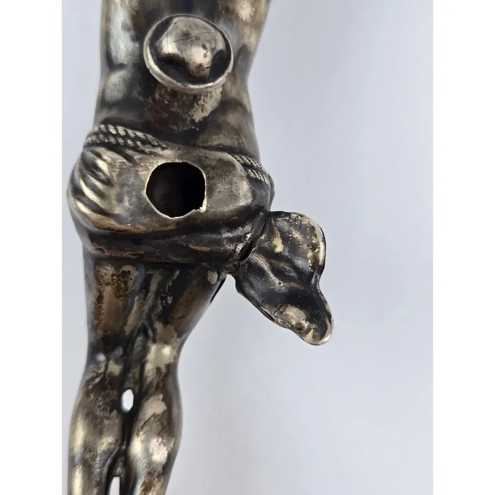 Sterling Silver Corpus ( Crucified Christ ) Jesus Statue Wall Art 7